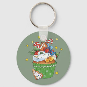 Weihnachtsmuffin Schlüsselanhänger