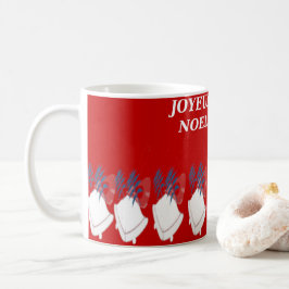 Weihnachtsmug Fröhliche Weihnachten Kiste Rot und Kaffeetasse