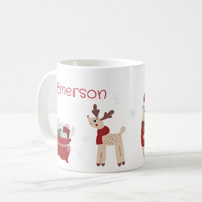 Weihnachtsmugge für Kinder Kaffeetasse (Vorderseite Links)