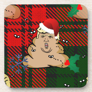Weihnachtsmüll Trump Getränkeuntersetzer