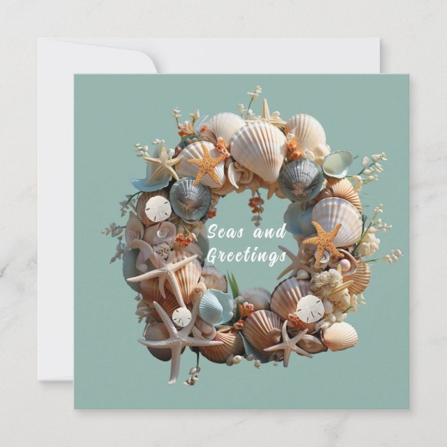Weihnachtsmuscheln Starfish Sand Dollars Tropical Karte (Vorderseite)