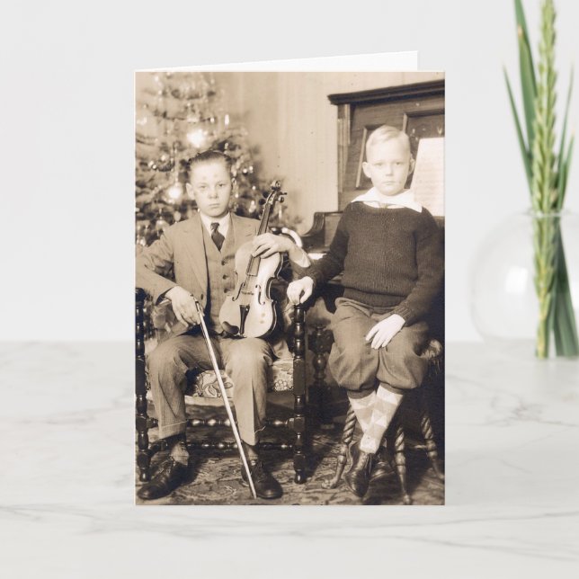 Weihnachtsmusik Feiertagskarte (Vorderseite)