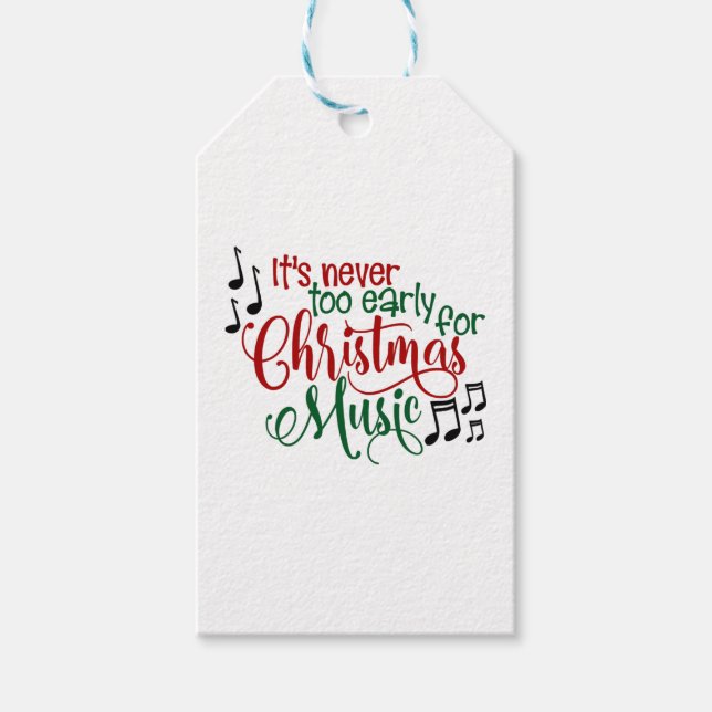 Weihnachtsmusik Geschenkanhänger (Vorderseite)