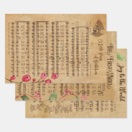 Weihnachtsmusik  geschenkpapier set
