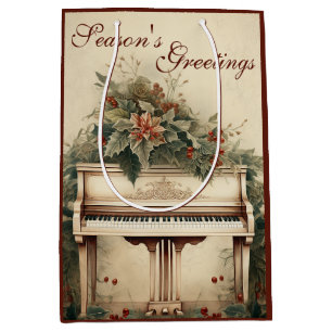 Weihnachtsmusik Grand Piano Grüne Mittlere Geschenktüte