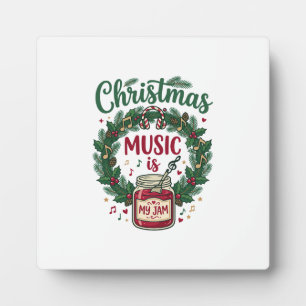 Weihnachtsmusik ist Marmeladenglas Tannen Kranz Ko Fotoplatte