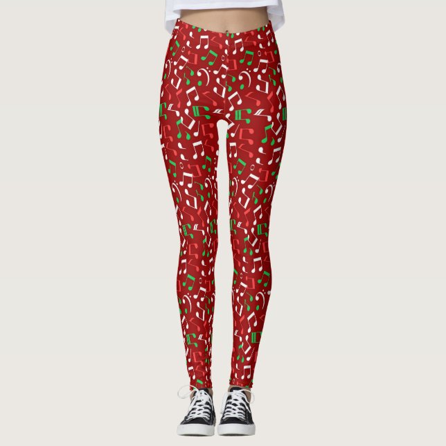 Weihnachtsmusik Leggings (Vorderseite)