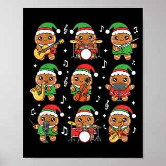Weihnachtsmusik-Lehrer Lebkuchen spielt Poster