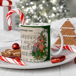 Weihnachtsmusik mit festlicher Geige Kaffeetasse