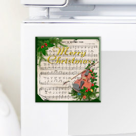 Weihnachtsmusik mit festlicher Geige Magnet