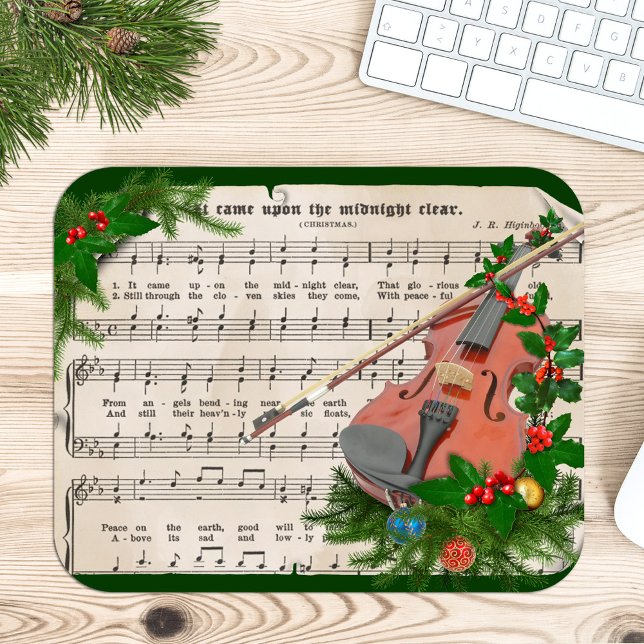 Weihnachtsmusik mit festlicher Geige Mousepad (Von Creator hochgeladen)