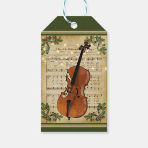 Weihnachtsmusik und Cello Holiday Geschenkanhänger
