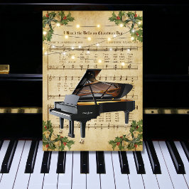 Weihnachtsmusik und Grand Piano Feiertagskarte