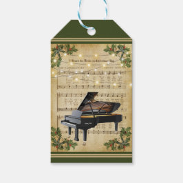 Weihnachtsmusik und Grand Piano Geschenkanhänger