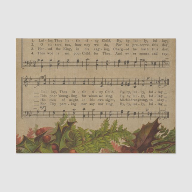 Weihnachtsmusik von Vintage Seidenpapier (Vorderseite)