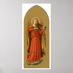 Weihnachtsmusikanten-Engel, Vintage-Renaissance Poster