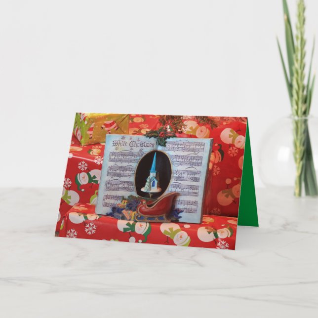 Weihnachtsmusikboxen schließen Gruß Karte (Vorderseite)