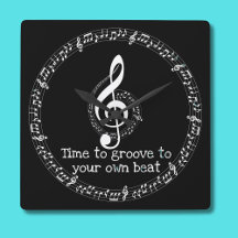 Weihnachtsmusiker der Musiknote "Wall Clock"