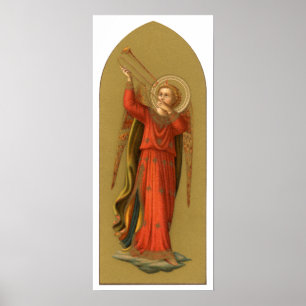 Weihnachtsmusiker‑Engel, Vintage‑Renaissance Poster