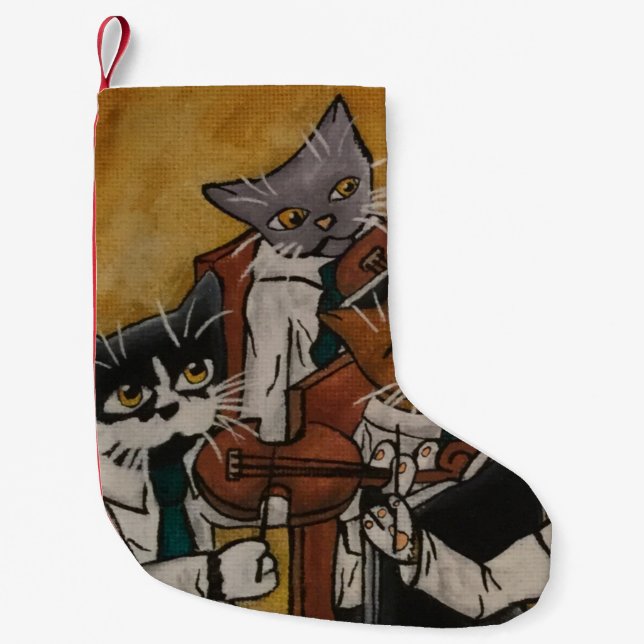 Weihnachtsmusikkatzen Kleiner Weihnachtsstrumpf (Vorderseite)