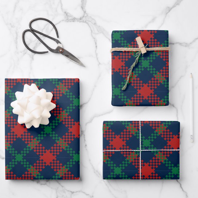 Weihnachtsmuster 104 geschenkpapier set (Vorderseite)