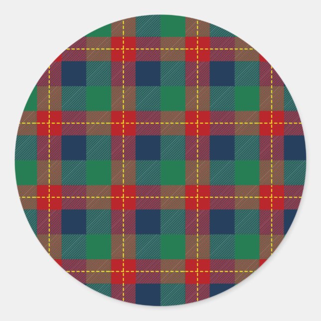 Weihnachtsmuster 105 runder aufkleber (Vorderseite)