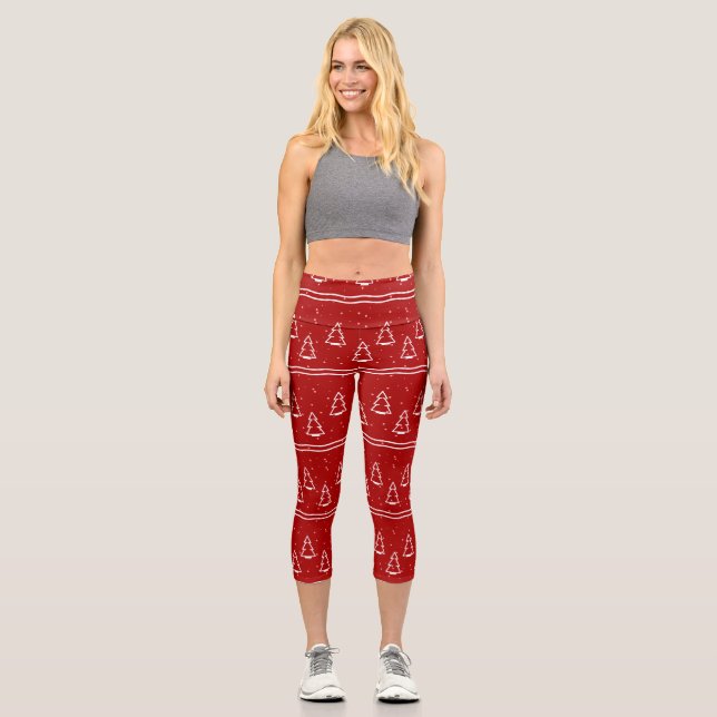 Weihnachtsmuster 116 capri leggings (Vorderseite)