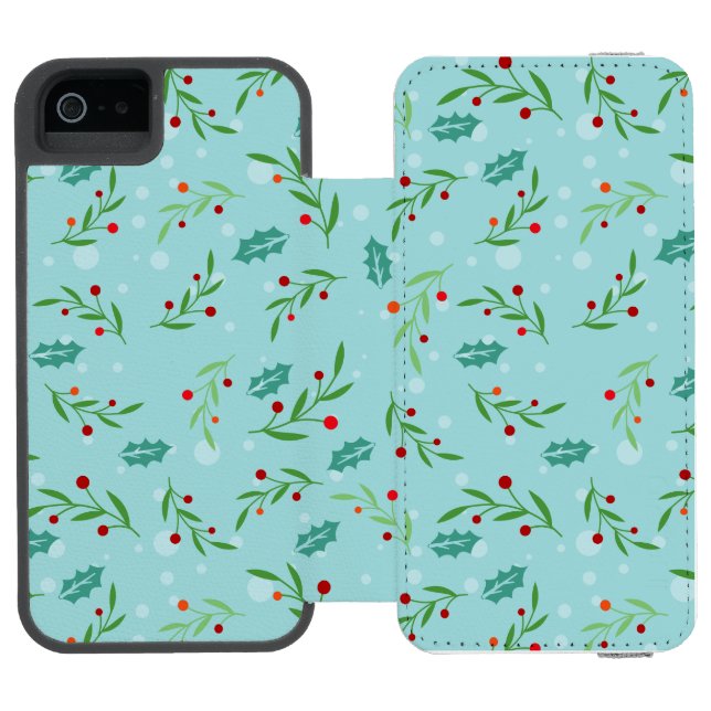 Weihnachtsmuster 126 incipio iPhone Geldbeutel-Hülle (Folio Geöffnet)