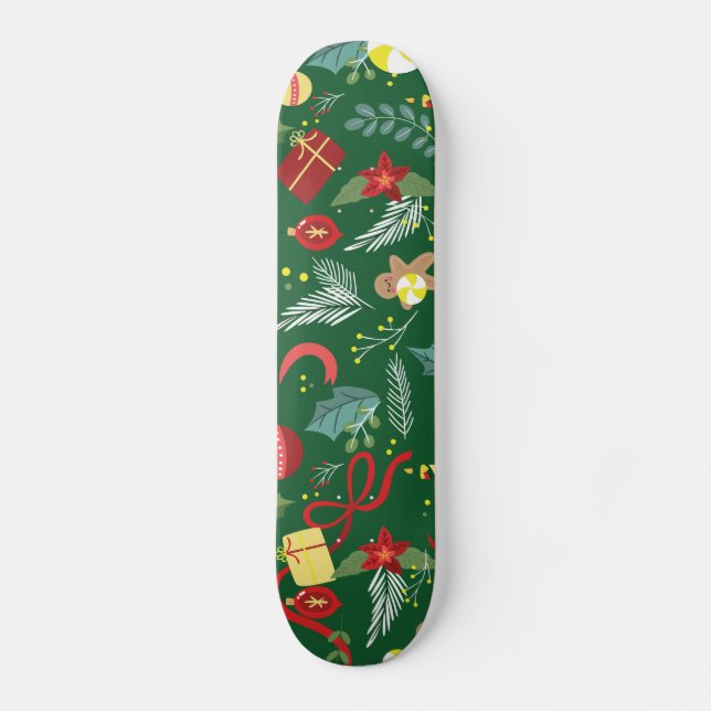 Weihnachtsmuster 5 skateboard (Vorderseite)