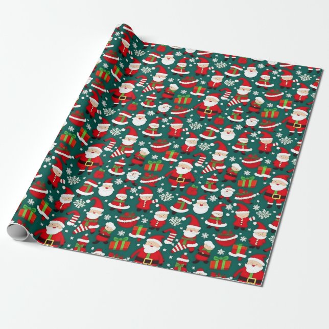 Weihnachtsmuster 6 - Umschlagpapier Geschenkpapier (Ungerollt)