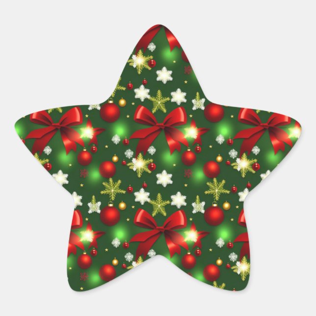 Weihnachtsmuster 8 - Aufkleber (Vorderseite)