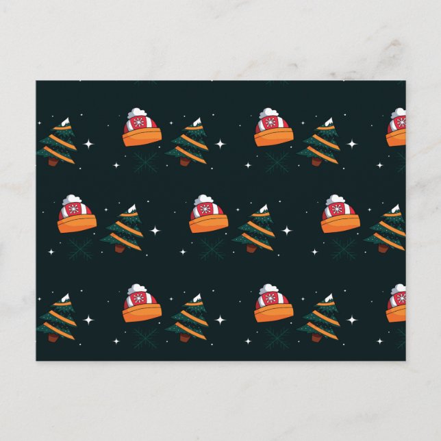 Weihnachtsmuster 91 postkarte (Vorderseite)