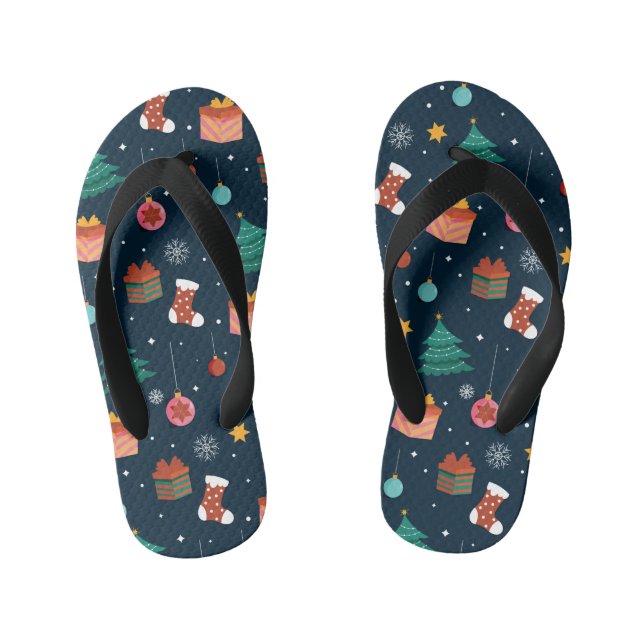 Weihnachtsmuster 96 kinderbadesandalen (Fußbett)