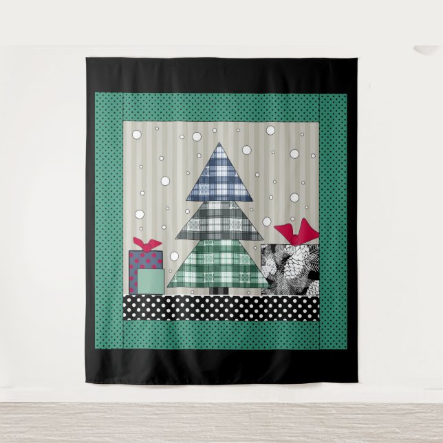 Weihnachtsmuster, Bekleidung, Neues Jahr, Weihnach Wandteppich (Vorderseite)