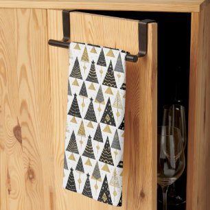 Weihnachtsmuster Black Gold #25 ID1009 Geschirrtuch