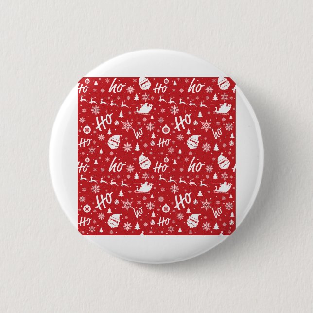 Weihnachtsmuster Button (Vorderseite)