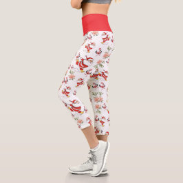 Weihnachtsmuster Capri Leggings