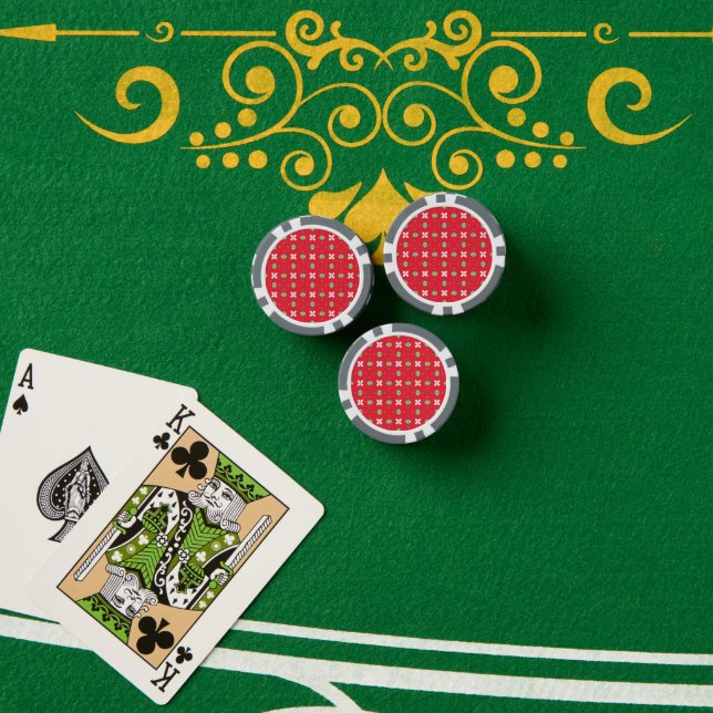 Weihnachtsmuster Charm 02 -  Pokerchips (Pokertisch (Stapel))