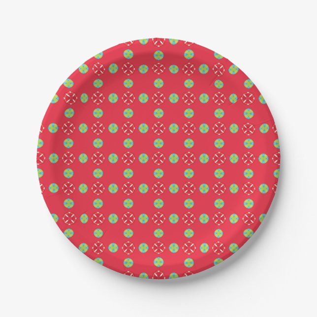 Weihnachtsmuster Charm 03 -  Pappteller (Vorderseite)