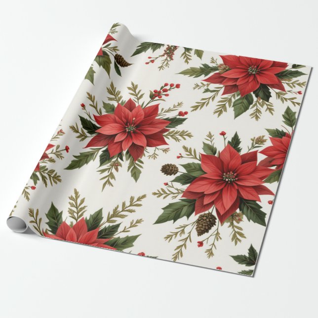 Weihnachtsmuster-Designpapier Geschenkpapier (Ungerollt)