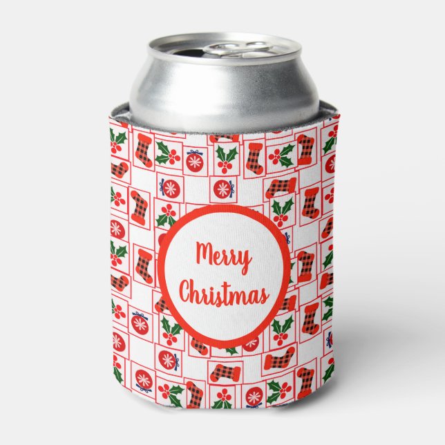 Weihnachtsmuster Dosenkühler (Kanne Vorderseite)