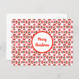 Weihnachtsmuster Feiertagspostkarte