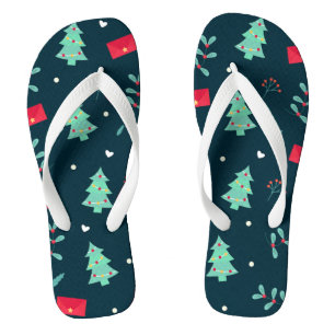 Weihnachtsmuster Flip Flops