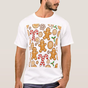 Weihnachtsmuster für Lebkuchen T-Shirt