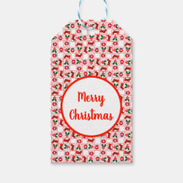 Weihnachtsmuster Geschenkanhänger