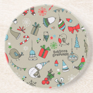 Weihnachtsmuster Getränkeuntersetzer