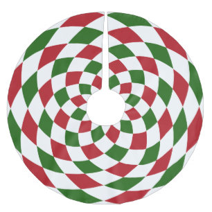 Weihnachtsmuster Harlequin Pattern Polyester Weihnachtsbaumdecke