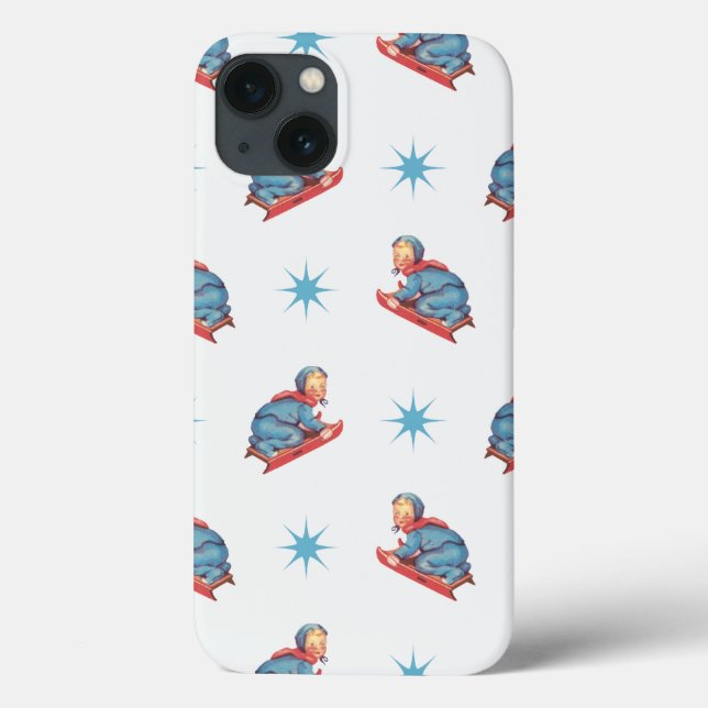 Weihnachtsmuster im Jahrgang, Kinderspielplatz im  Case-Mate iPhone Hülle (Rückseite)
