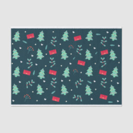 Weihnachtsmuster in Rot und Grün Seidenpapier