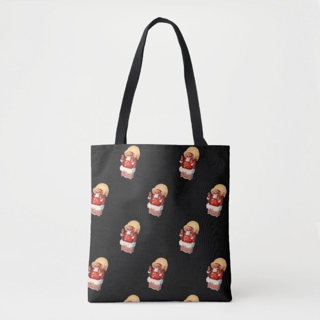 Weihnachtsmuster, Jolly Santa Claus Tasche (Vorderseite)